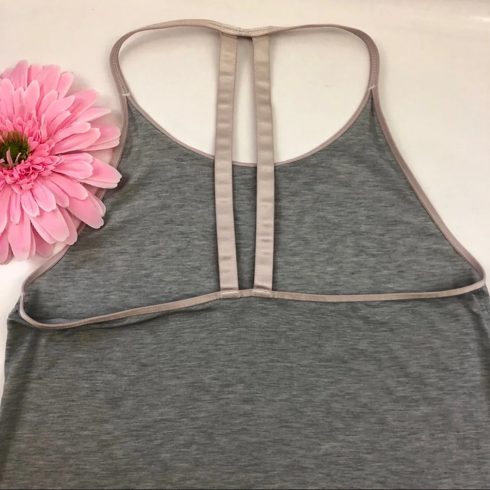 Athleta Essence Athletic Longline Tank Top: Heathered Grey - Picture 6 of 8